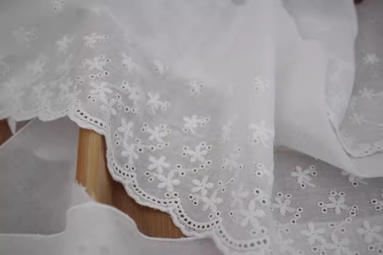 Eyelet Fabrics Width 13-20 cm EF0003-Lace Fabric Shop