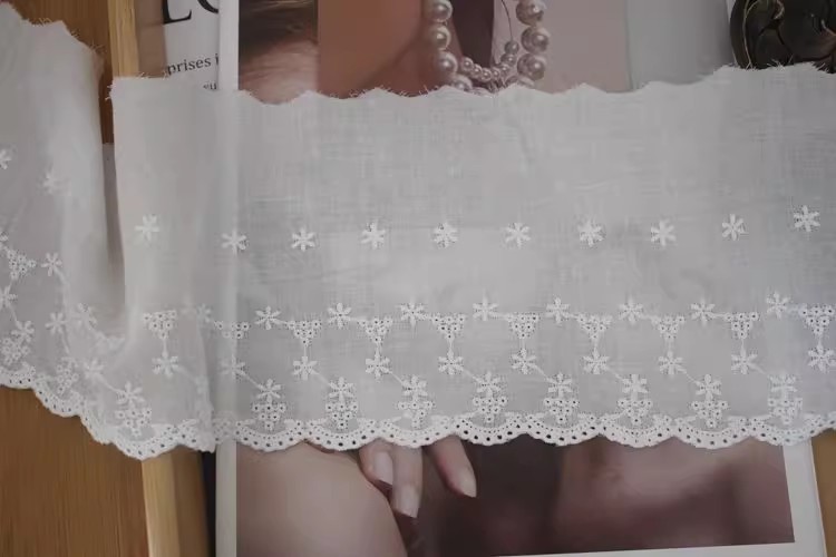 Eyelet Fabrics Width 13-20 cm EF0003-Lace Fabric Shop