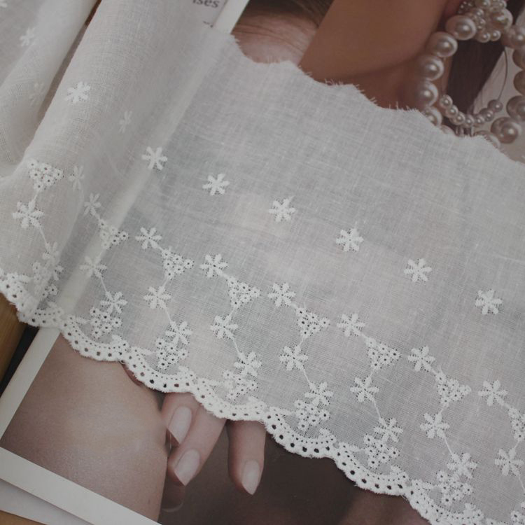 Eyelet Fabrics Width 13-20 cm EF0003-Lace Fabric Shop