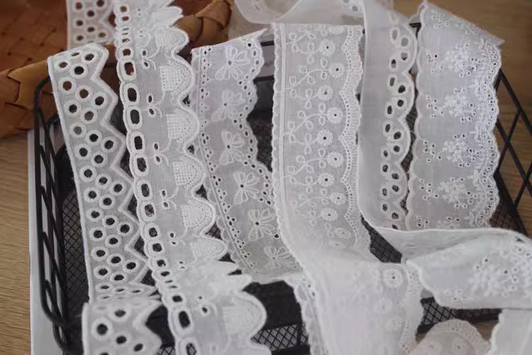 Eyelet Lace Trim Fabric Width 1-5 cm EF0008-Lace Fabric Shop