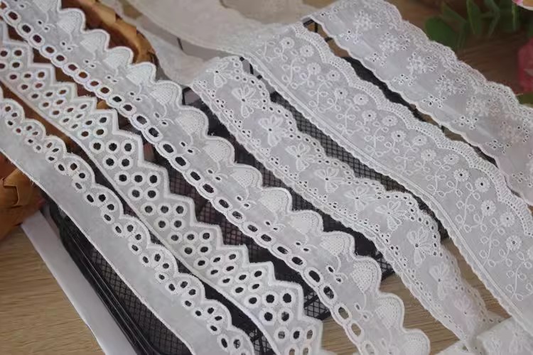 Eyelet Lace Trim Fabric Width 1-5 cm EF0008-Lace Fabric Shop