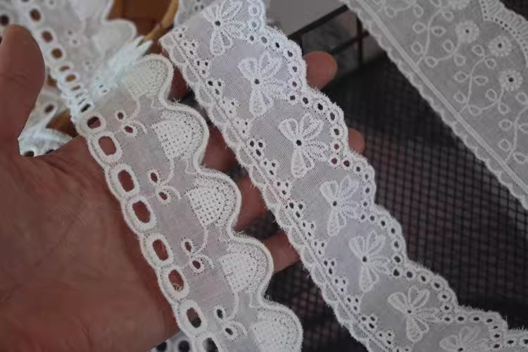 Eyelet Lace Trim Fabric Width 1-5 cm EF0008-Lace Fabric Shop