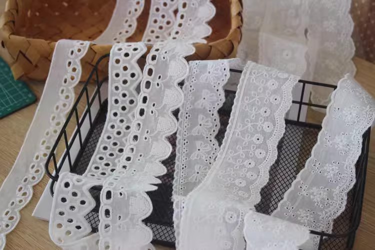 Eyelet Lace Trim Fabric Width 1-5 cm EF0008-Lace Fabric Shop