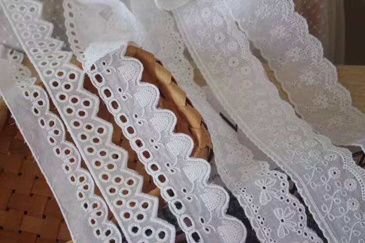 Eyelet Lace Trim Fabric Width 1-5 cm EF0008-Lace Fabric Shop
