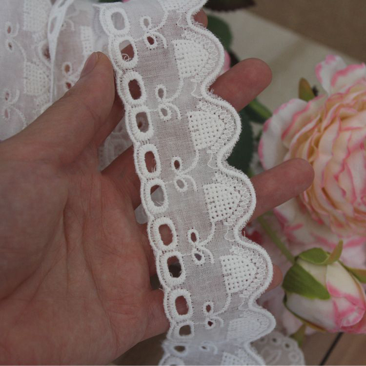 Eyelet Lace Trim Fabric Width 1-5 cm EF0008-Lace Fabric Shop