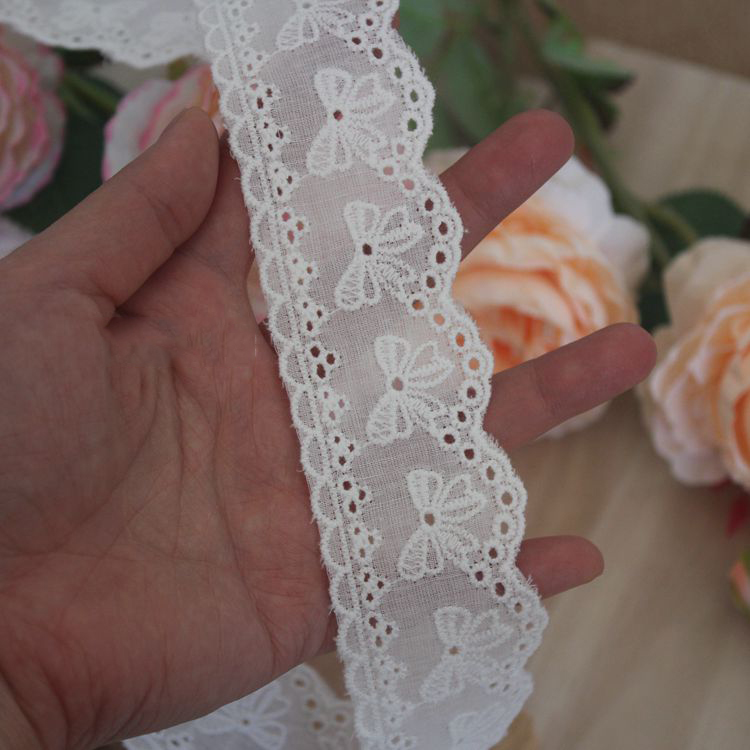 Eyelet Lace Trim Fabric Width 1-5 cm EF0008-Lace Fabric Shop