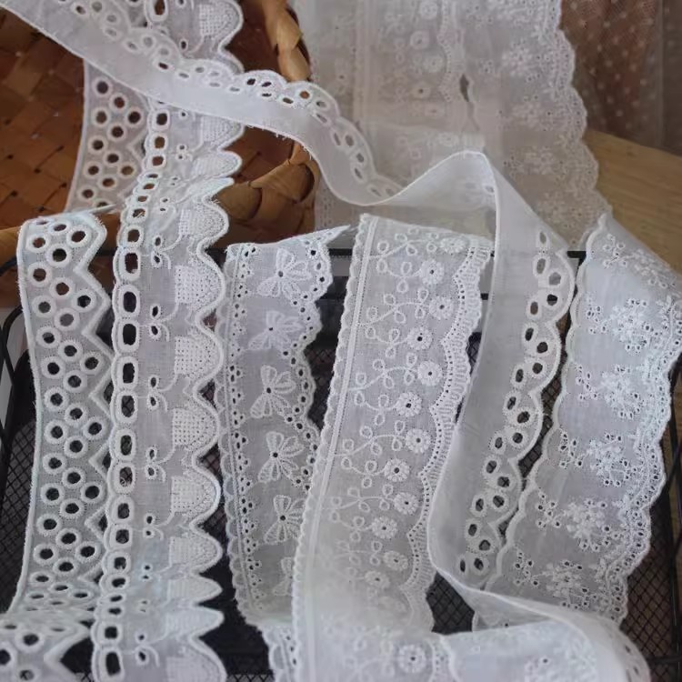 Eyelet Lace Trim Fabric Width 1-5 cm EF0008-Lace Fabric Shop