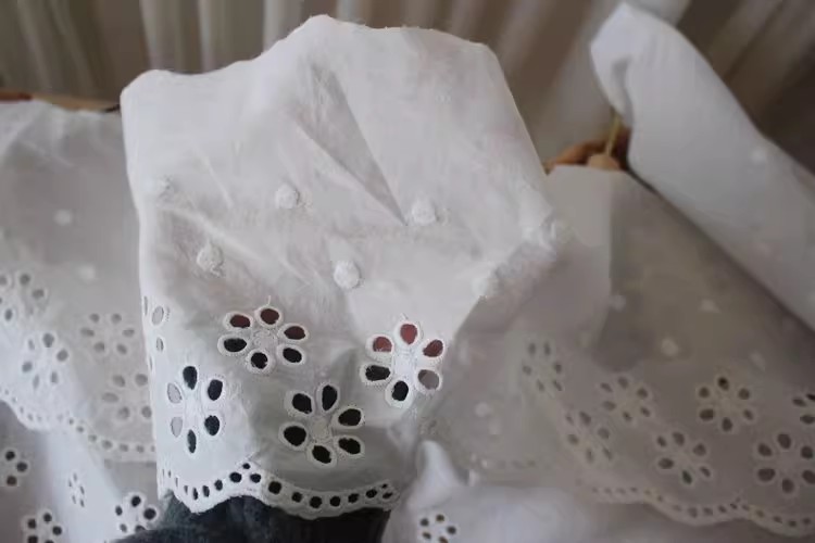 Eyelet Lace Trim Width 13-24 cm EF0006-Lace Fabric Shop