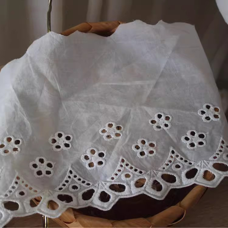 Eyelet Lace Trim Width 13-24 cm EF0006-Lace Fabric Shop