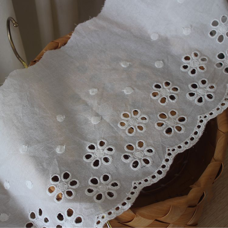 Eyelet Lace Trim Width 13-24 cm EF0006-Lace Fabric Shop