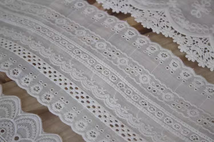 Eyelet Lace Trims Width 5-12 cm EF0009-Lace Fabric Shop