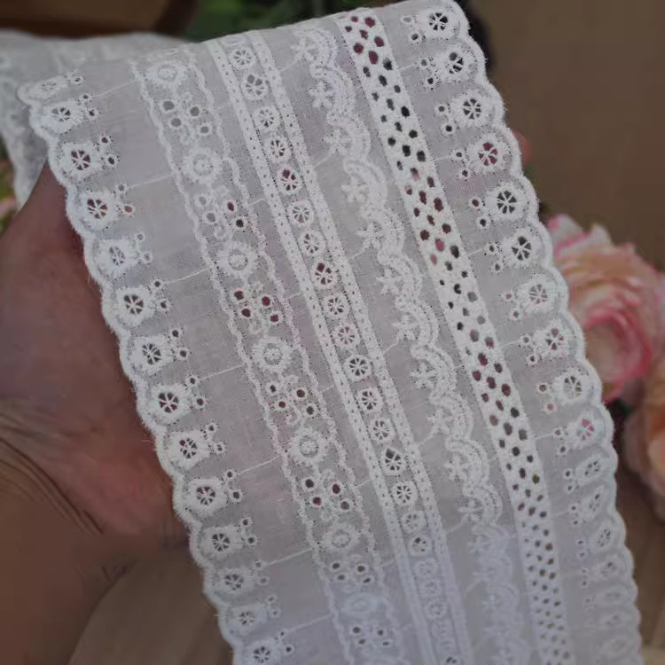 Eyelet Lace Trims Width 5-12 cm EF0009-Lace Fabric Shop