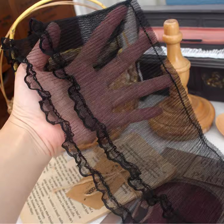 Fabric With Pleats Lace 1 Yard Width 14 cm LT0463