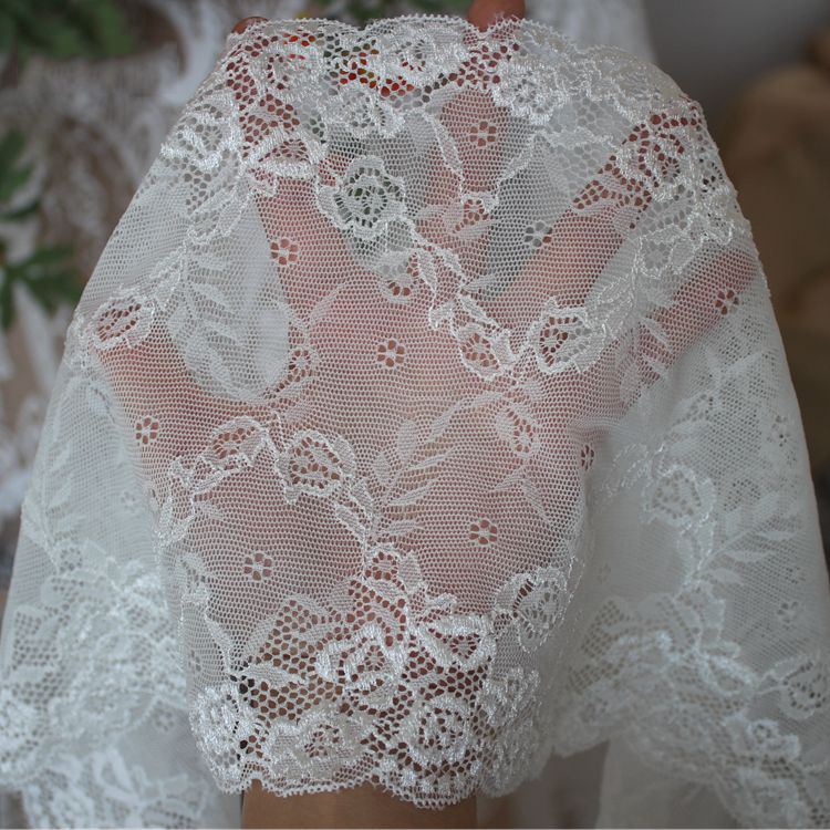 Fashion Designer Elastic Lace Fabric 18 cm LT0403