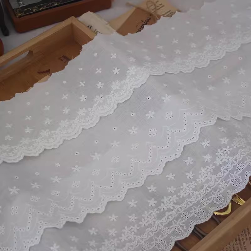 Floral Eyelet Fabric Width 9-13 cm EF0120