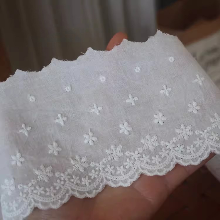 Floral Eyelet Fabric Width 9-13 cm EF0120