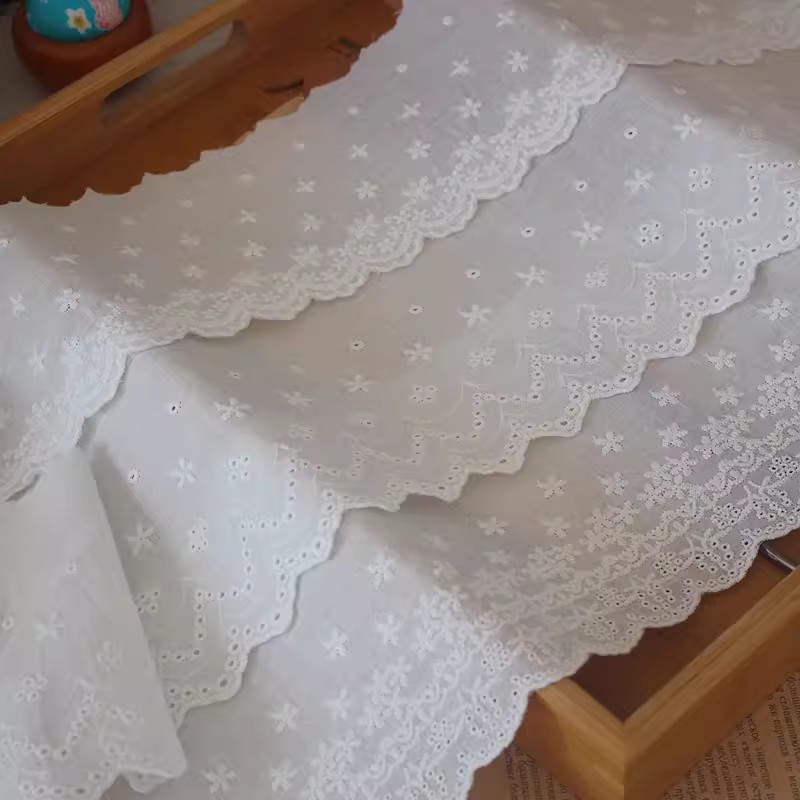 Floral Eyelet Fabric Width 9-13 cm EF0120