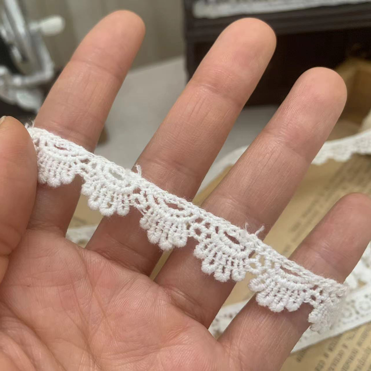 Floral Guipure Decorative Lace Trim Ribbon for Sewing & DIY Crafts Width 1-2 cm LT0027 - Lace Fabric Shop