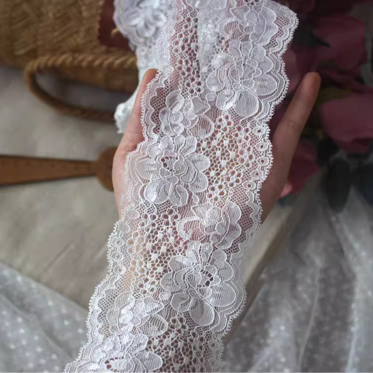Floral Lace Trim Dress Stretch Fabric 7 cm LT0421