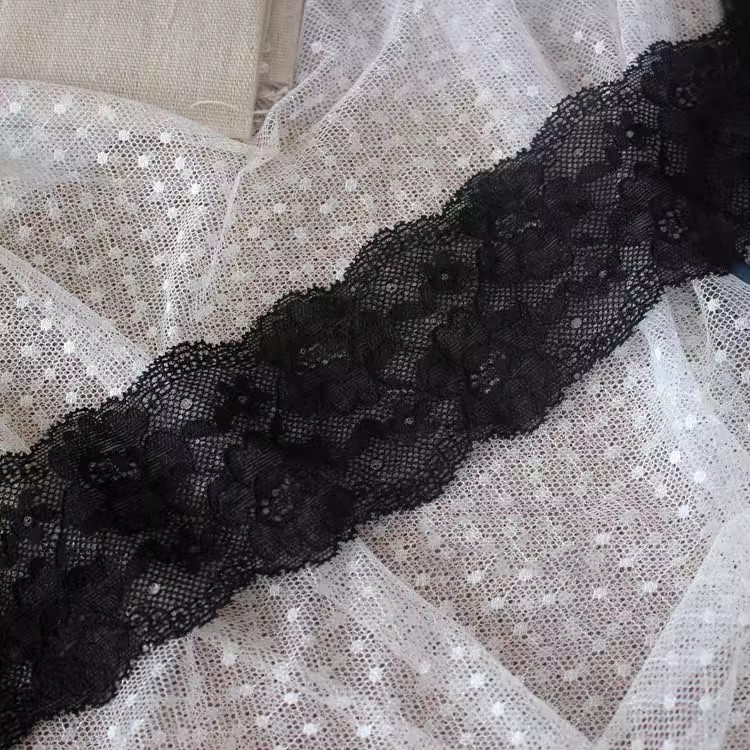 Floral Lace Trim Dress Stretch Fabric 7 cm LT0421