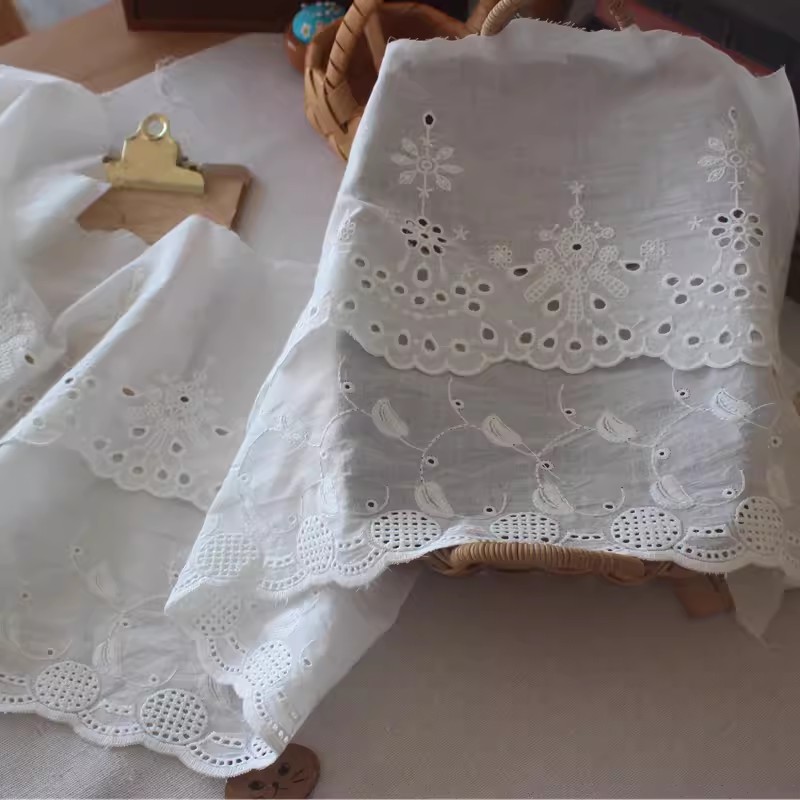 Flower Eyelets Cotton Lace Trim Width 18 cm EF0118