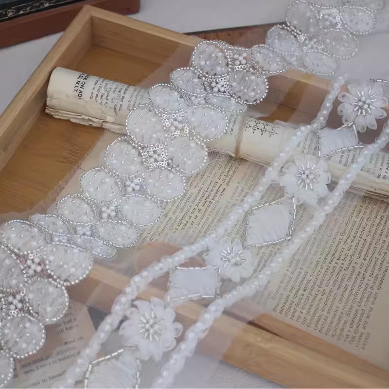 Flower Perler Beads Lace Trim BT0146