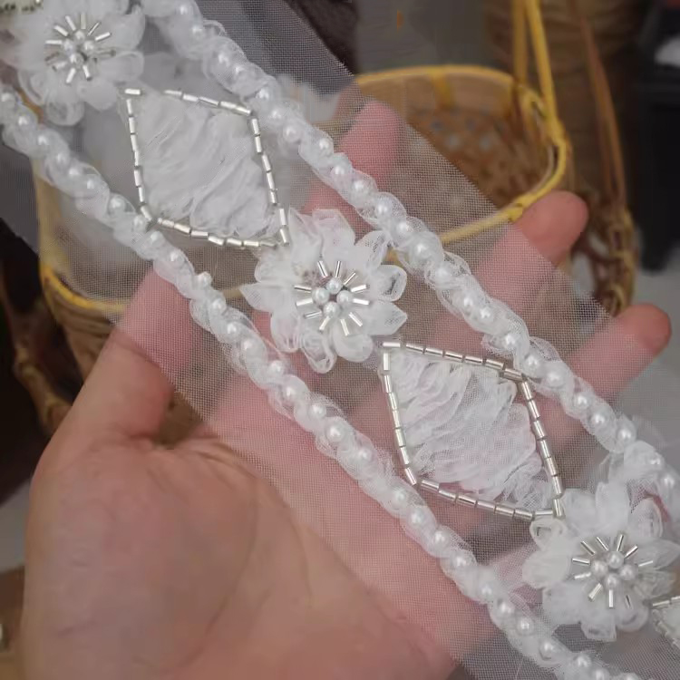 Flower Perler Beads Lace Trim BT0146