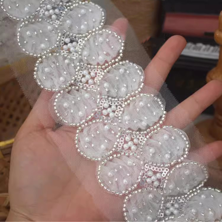 Flower Perler Beads Lace Trim BT0146