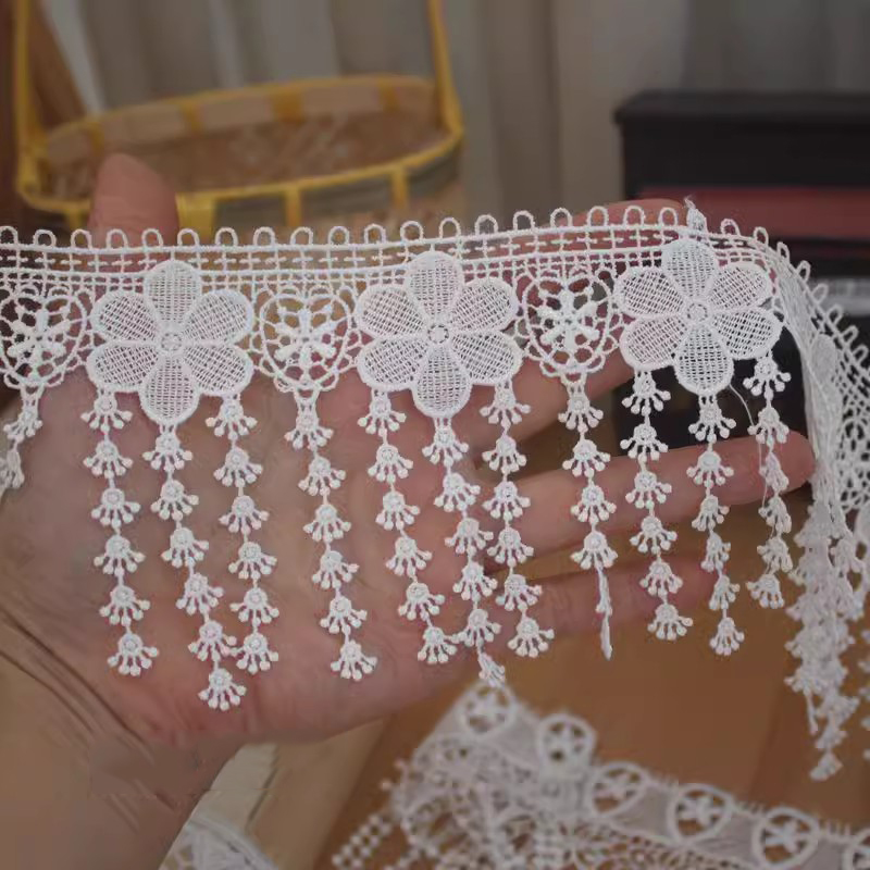 Flower Tassel 3D Lace Trim Width 7-9 cm LT0366-Lace Fabric Shop
