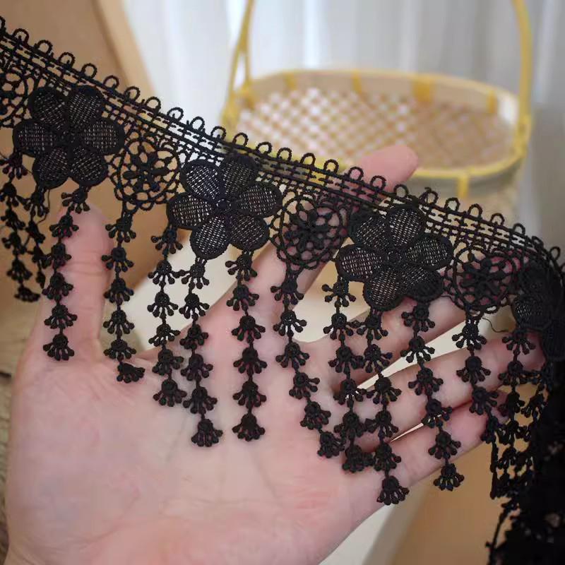 Flower Tassel 3D Lace Trim Width 7-9 cm LT0366-Lace Fabric Shop