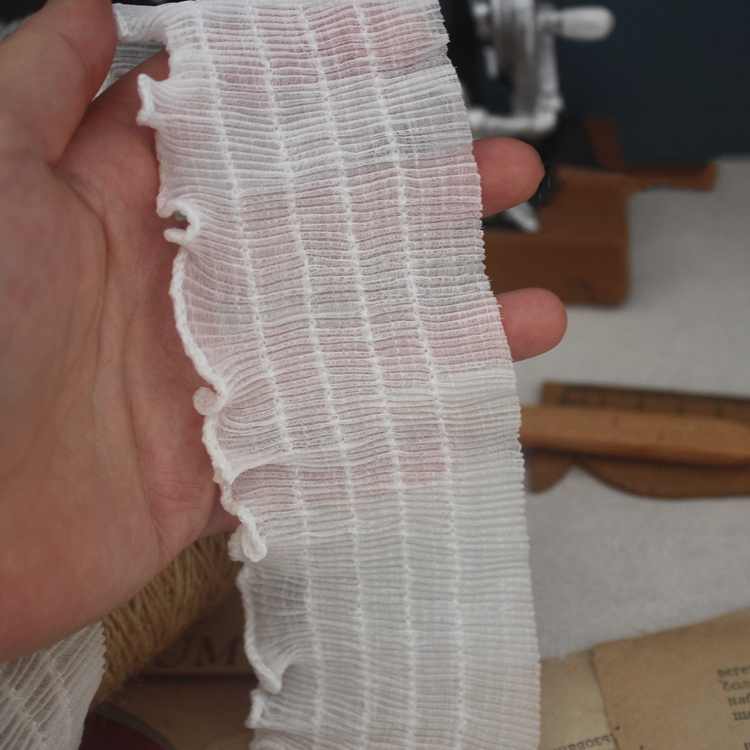 Gathered Lace Trim Material Width 5.8 cm LT0319-Lace Fabric Shop