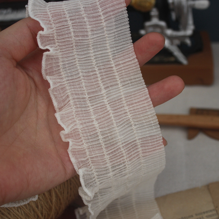 Gathered Lace Trim Material Width 5.8 cm LT0319-Lace Fabric Shop