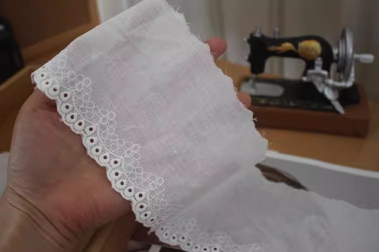 Guipure Cotton Eyelet Fabric Width 5-10 cm EF0047-Lace Fabric Shop