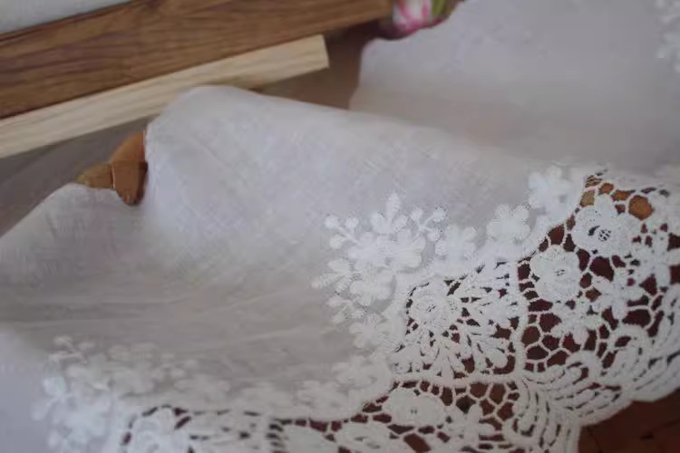 Guipure Embroidery Cotton Lace Width 19 cm EF0087-Lace Fabric Shop