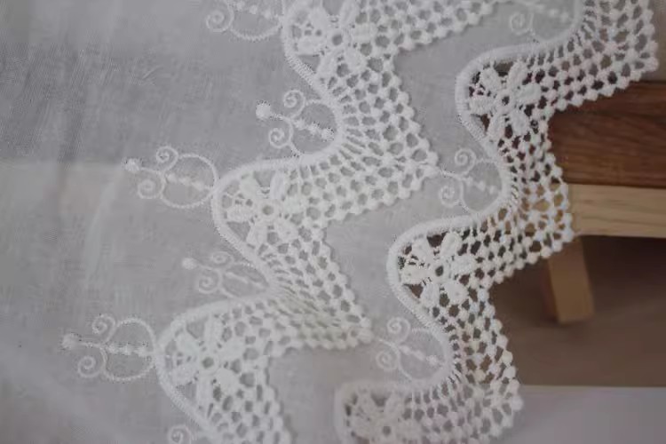 Guipure Embroidery Cotton Lace Width 19 cm EF0087-Lace Fabric Shop