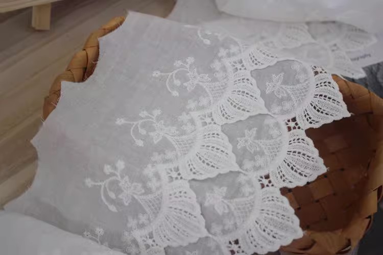 Guipure Embroidery Cotton Lace Width 19 cm EF0087-Lace Fabric Shop