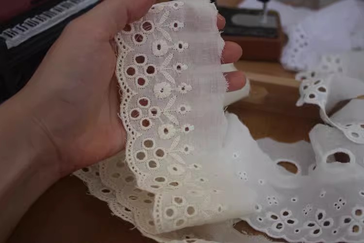 Hem Sewing Eyelet Fabric Width 6-16 cm EF0036-Lace Fabric Shop