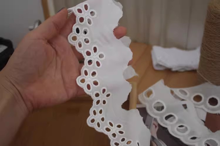 Hem Sewing Eyelet Fabric Width 6-16 cm EF0036-Lace Fabric Shop