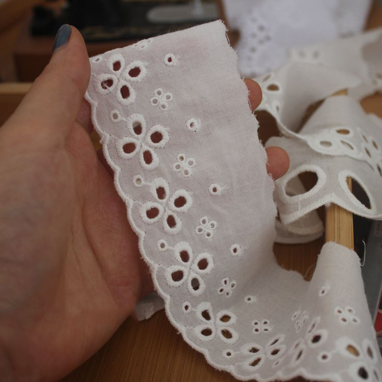 Hem Sewing Eyelet Fabric Width 6-16 cm EF0036-Lace Fabric Shop