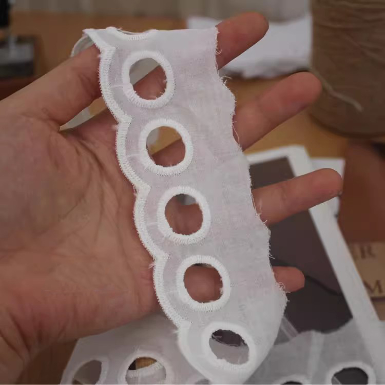 Hem Sewing Eyelet Fabric Width 6-16 cm EF0036-Lace Fabric Shop