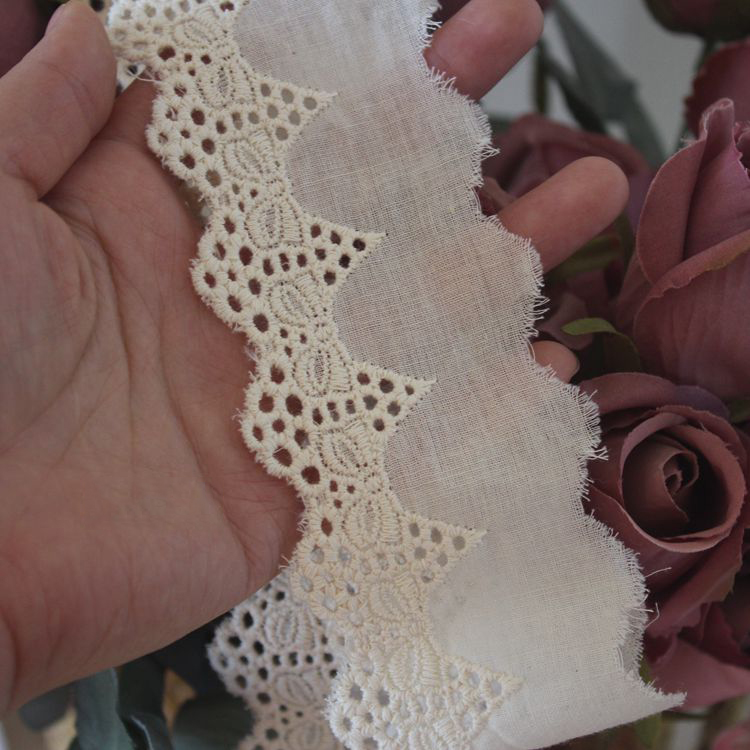 Hollow Embroidery Eyelet Fabric Width 2-4 cm EF0052-Lace Fabric Shop