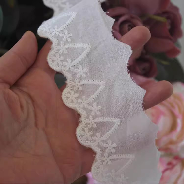 Hollow Embroidery Eyelet Fabric Width 2-4 cm EF0052-Lace Fabric Shop