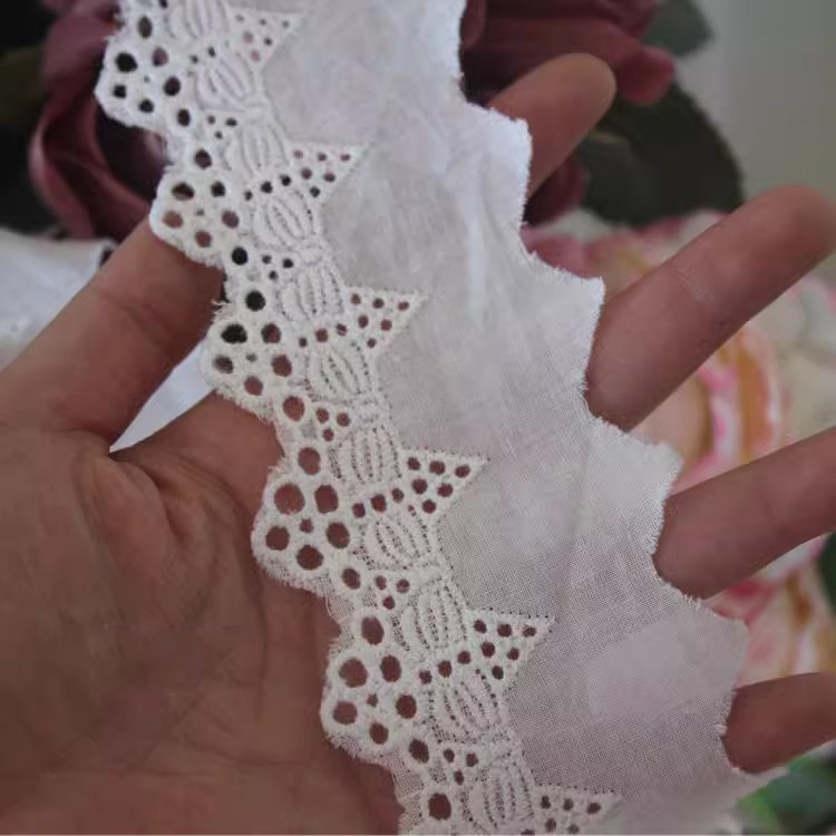 Hollow Embroidery Eyelet Fabric Width 2-4 cm EF0052-Lace Fabric Shop