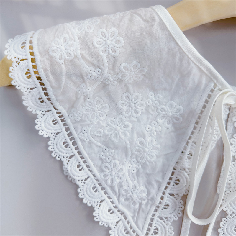 Hollow Eyelet Cotton Lace Collar Fabric EF0057-Lace Fabric Shop