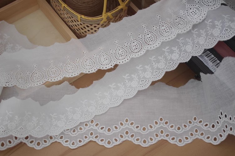 Hollow Eyelet Cuff Fabric Width 5-10 cm EF0049-Lace Fabric Shop