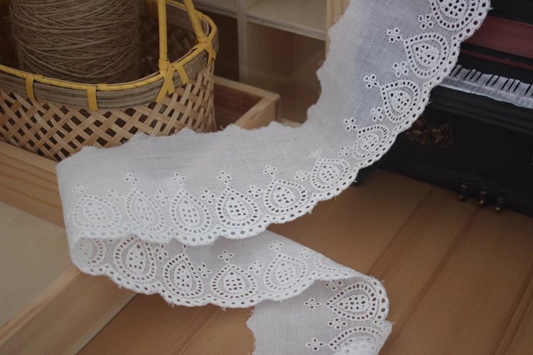 Hollow Eyelet Cuff Fabric Width 5-10 cm EF0049-Lace Fabric Shop