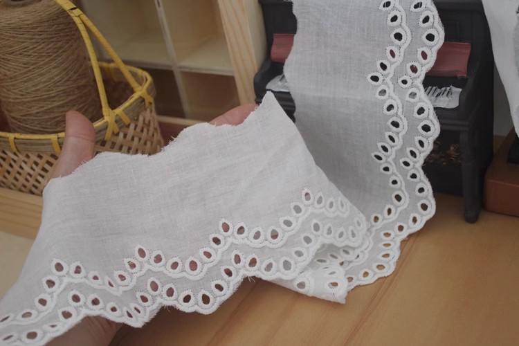 Hollow Eyelet Cuff Fabric Width 5-10 cm EF0049-Lace Fabric Shop