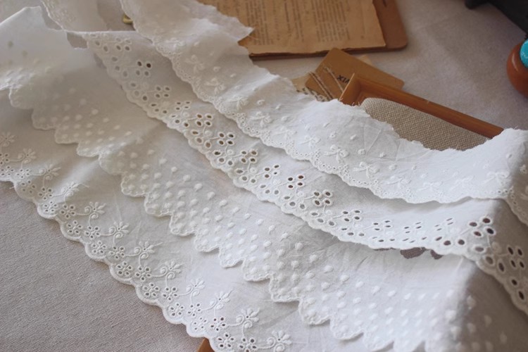 Hollow Sewing Eyelet Fabric Width 6-7 cm EF0080-Lace Fabric Shop