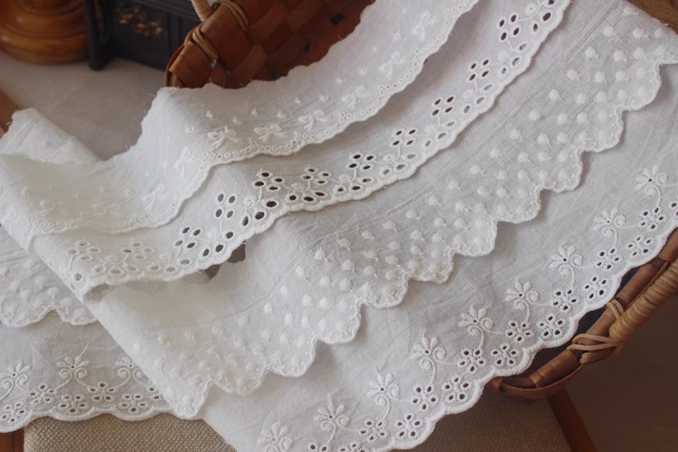 Hollow Sewing Eyelet Fabric Width 6-7 cm EF0080-Lace Fabric Shop