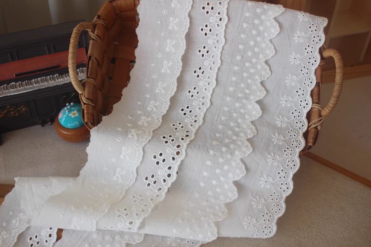 Hollow Sewing Eyelet Fabric Width 6-7 cm EF0080-Lace Fabric Shop